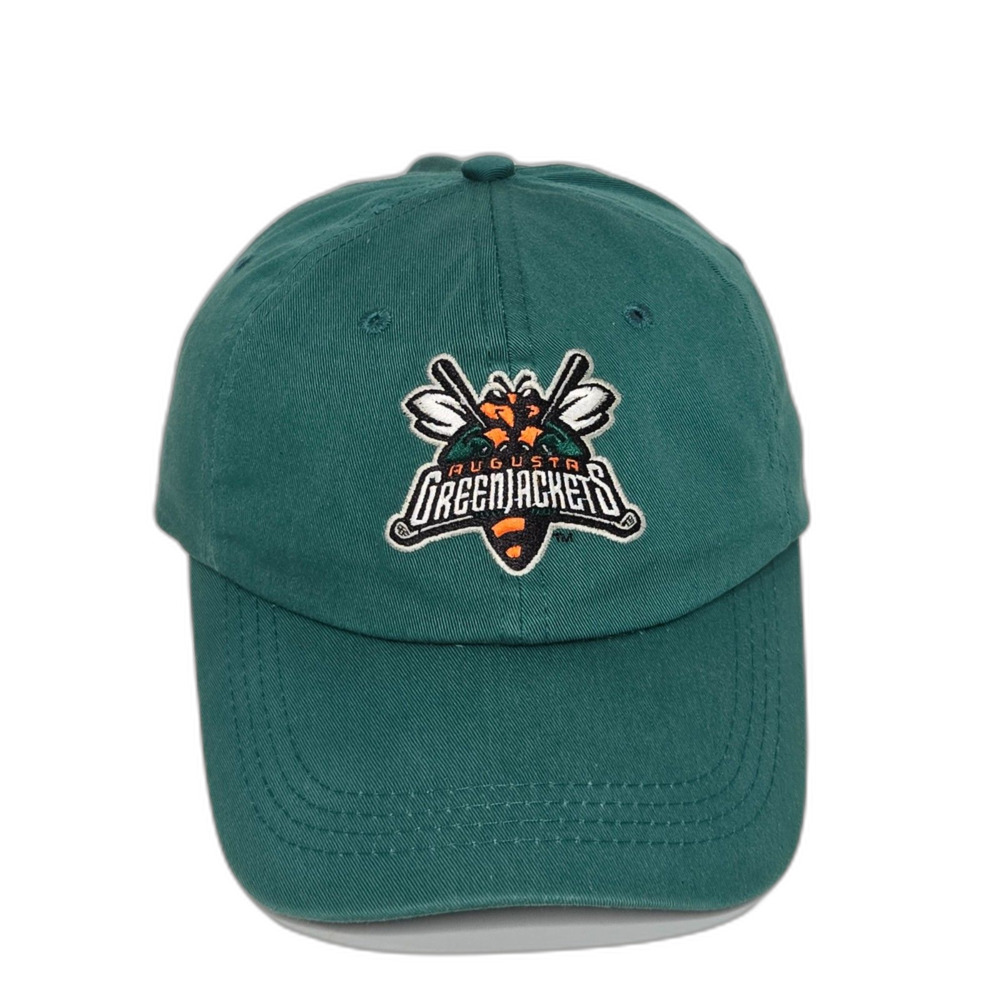 Augusta GreenJackets MiLB Dad Hat | Ripken Baseball | Green Strapback Cap